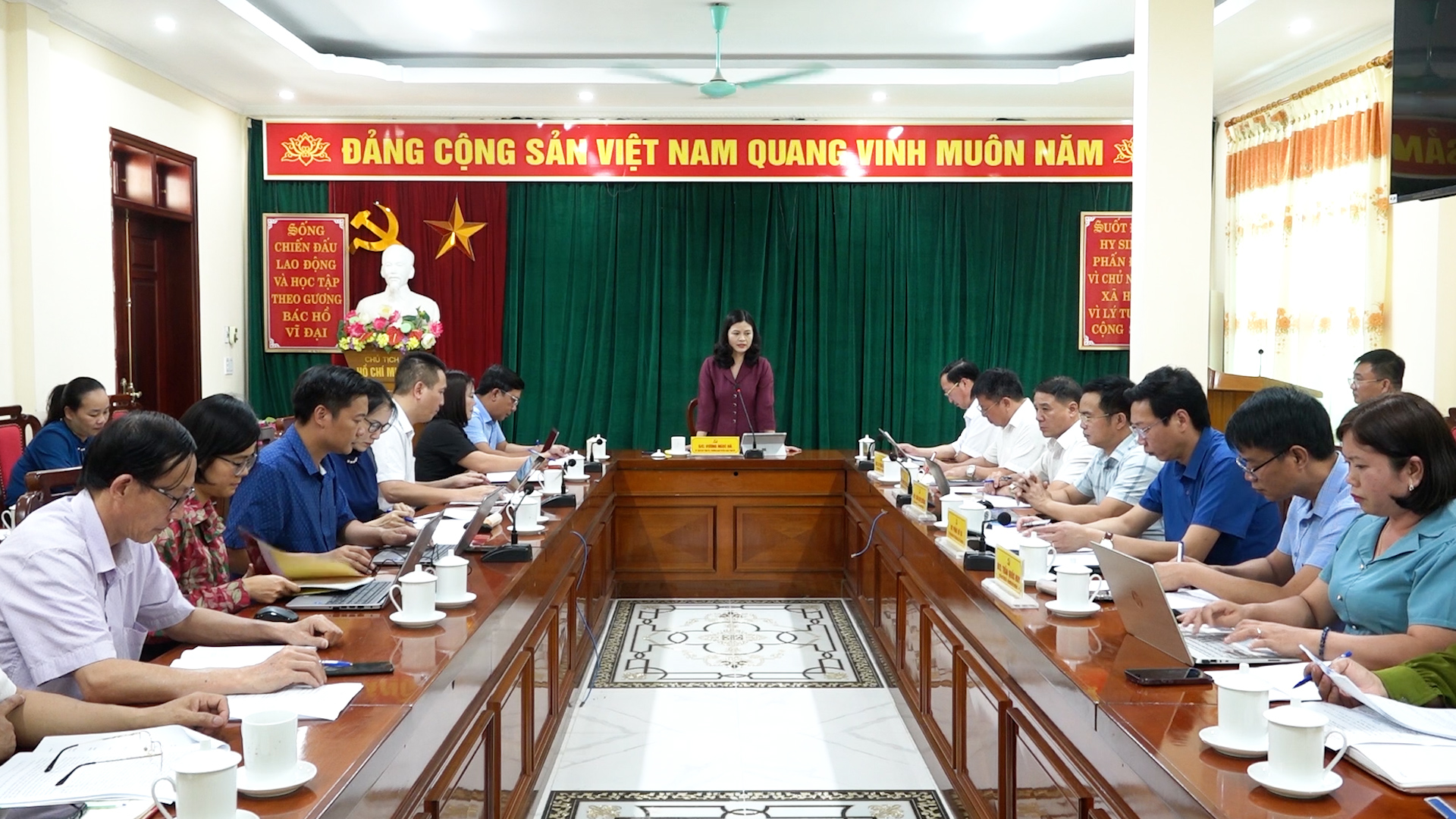 Trưởng Ban Tuyên giáo Tỉnh ủy làm việc tại huyện Hoàng Su Phì