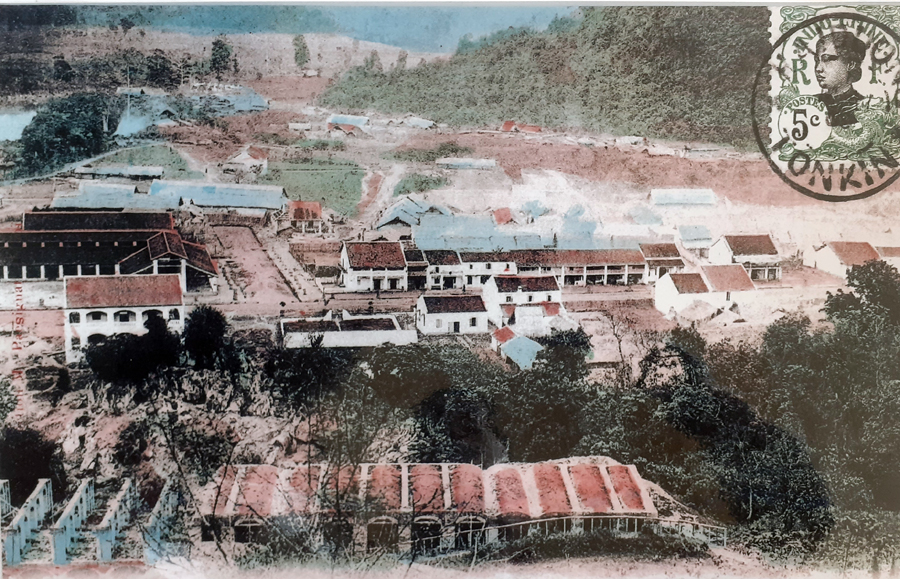 Một góc khu vực thị xã Hà Giang, giai đoạn những năm 1930, góc nhìn từ phía đồi Tỉnh ủy.