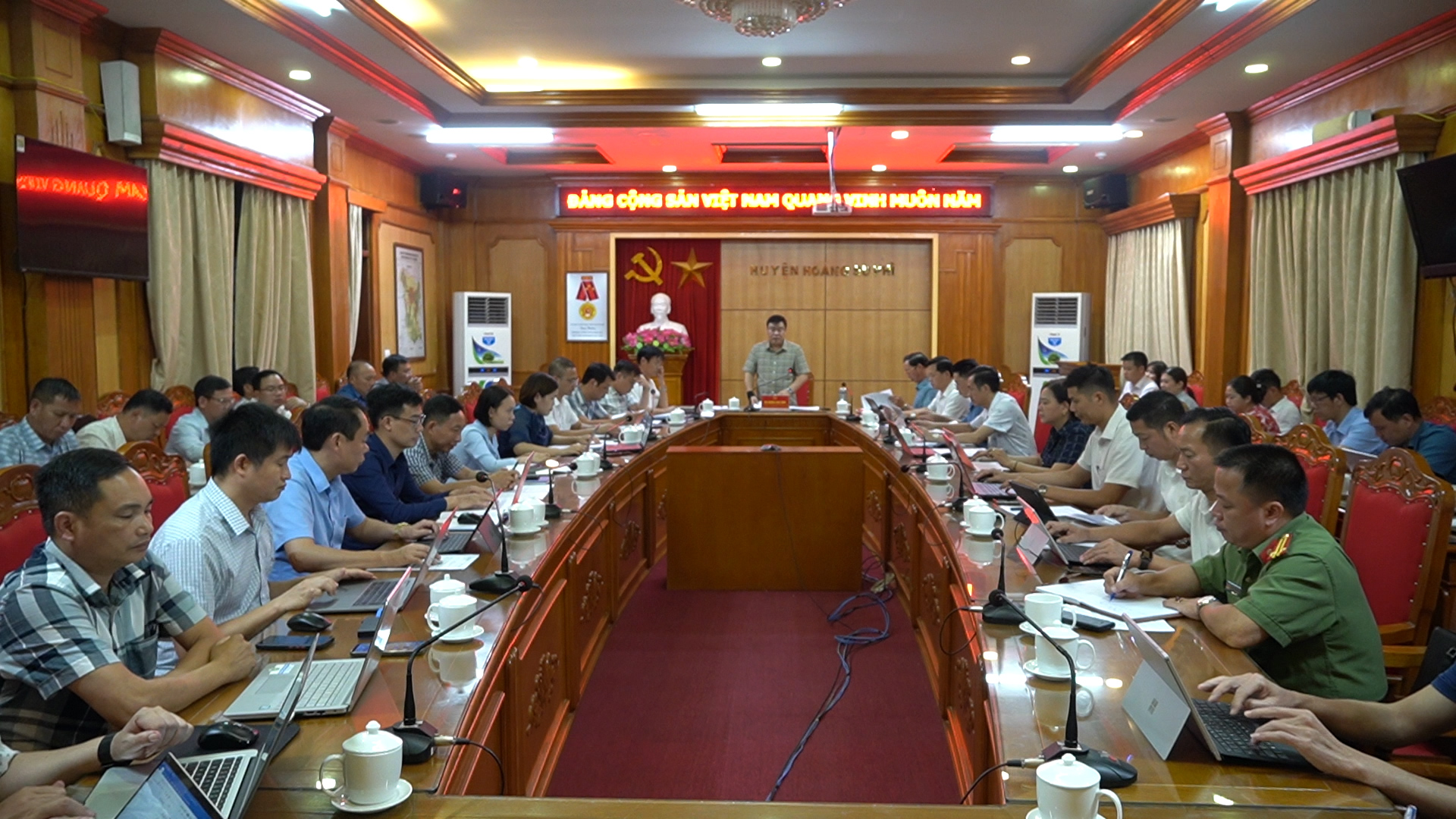 Đoàn kiểm tra của tỉnh làm việc tại huyện Hoàng Su Phì