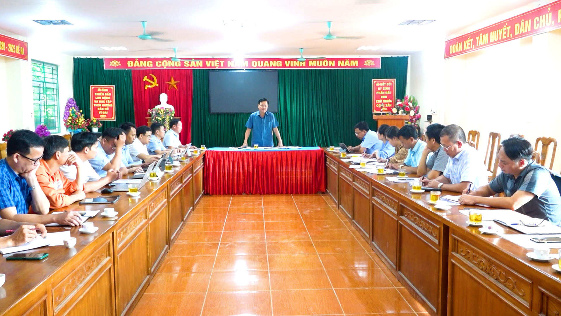 Chủ nhiệm UBKT Tỉnh ủy giám sát tại Hoàng Su Phì.