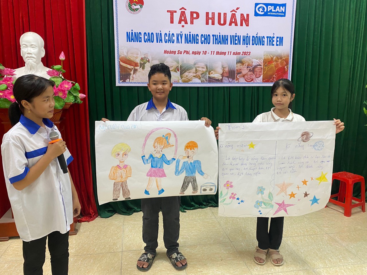 Tập huấn nâng cao các kỹ năng cho Hội đồng trẻ em huyện Hoàng Su Phì.