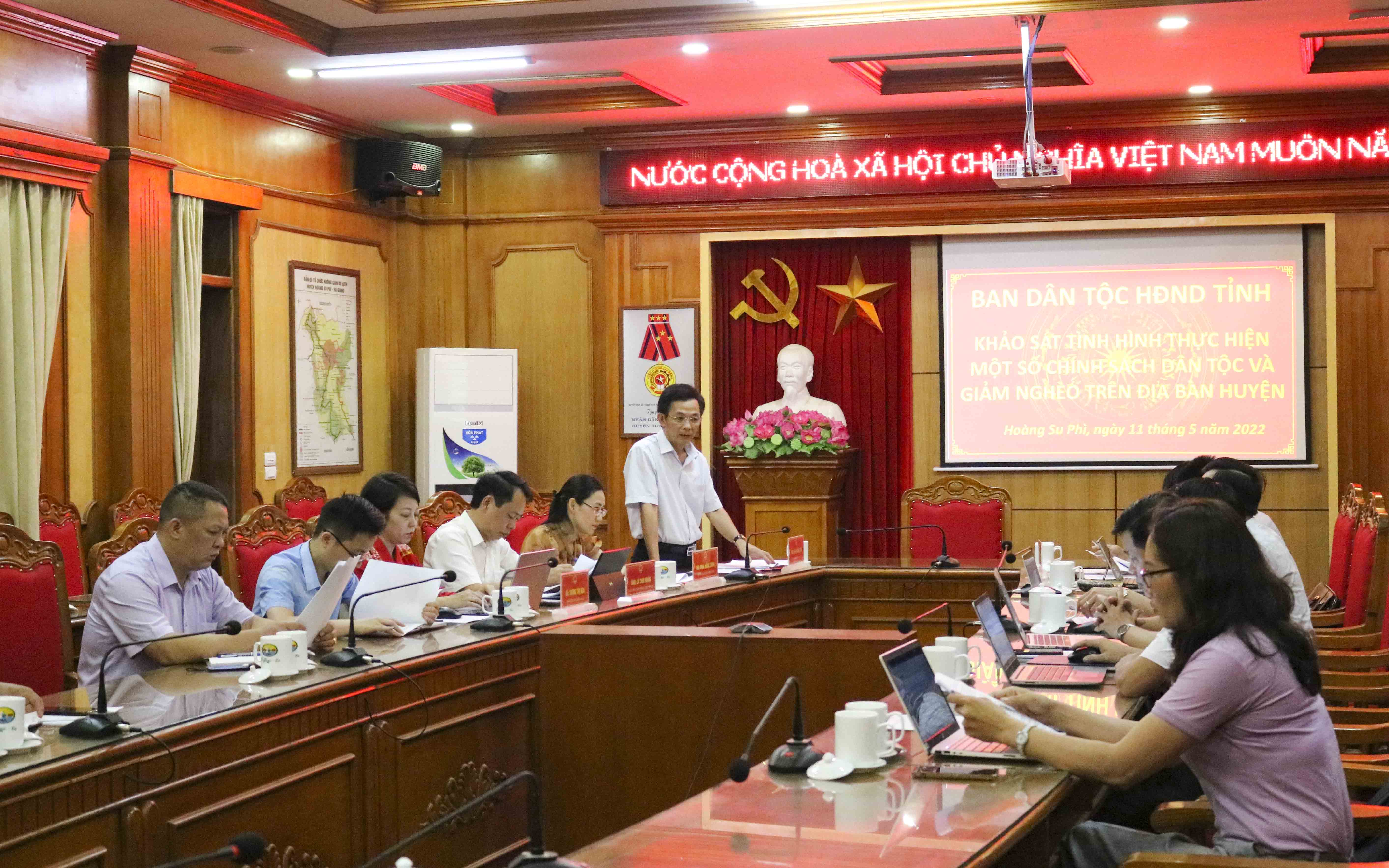 Ban Dân tộc HĐND tỉnh khảo sát tình hình thực hiện một số chính sách dân tộc và giảm nghèo trên địa bàn huyện Hoàng Su Phì