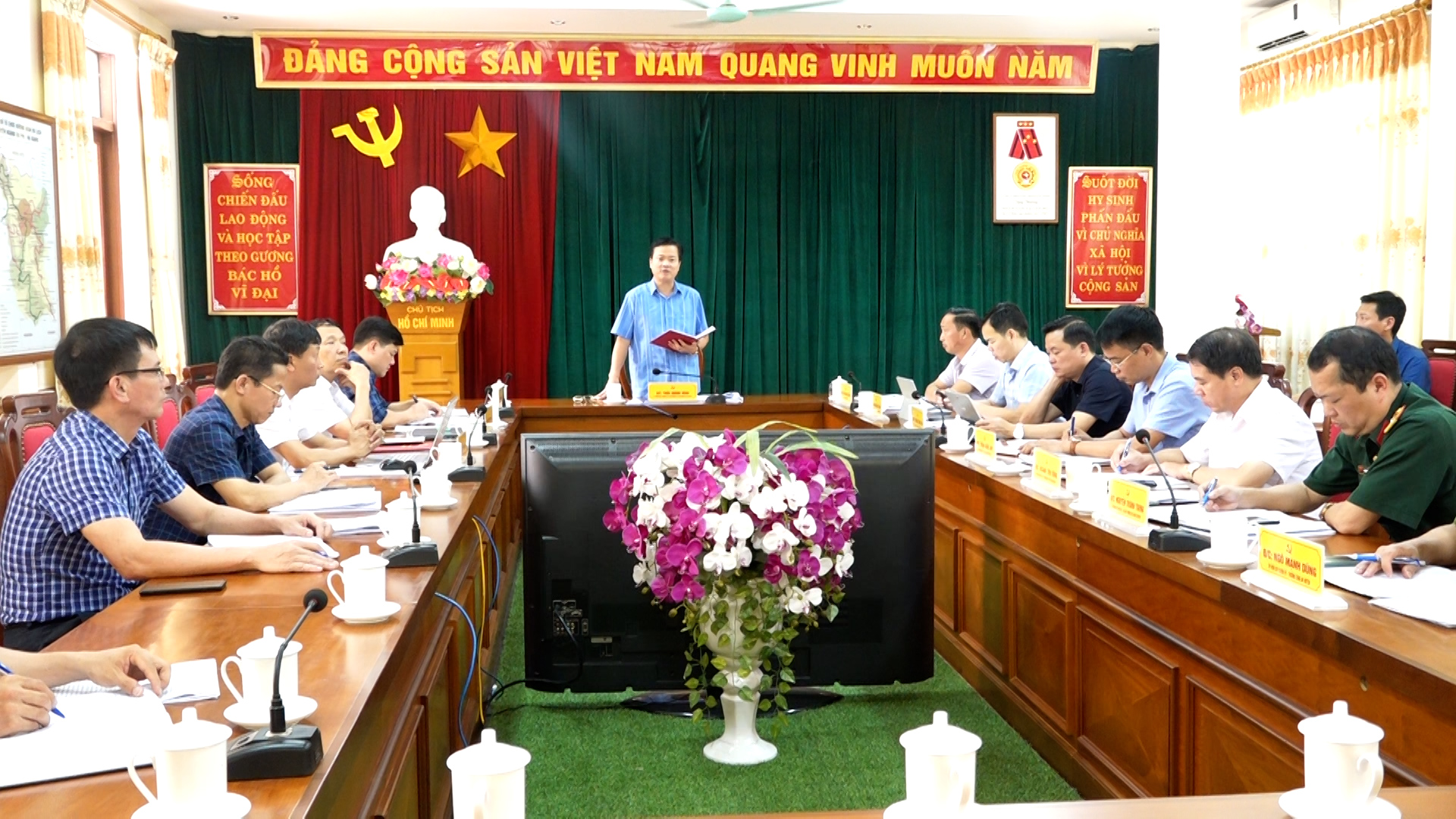 Đoàn công tác của Ủy ban Kiểm tra Tỉnh ủy làm việc tại Hoàng Su Phì.