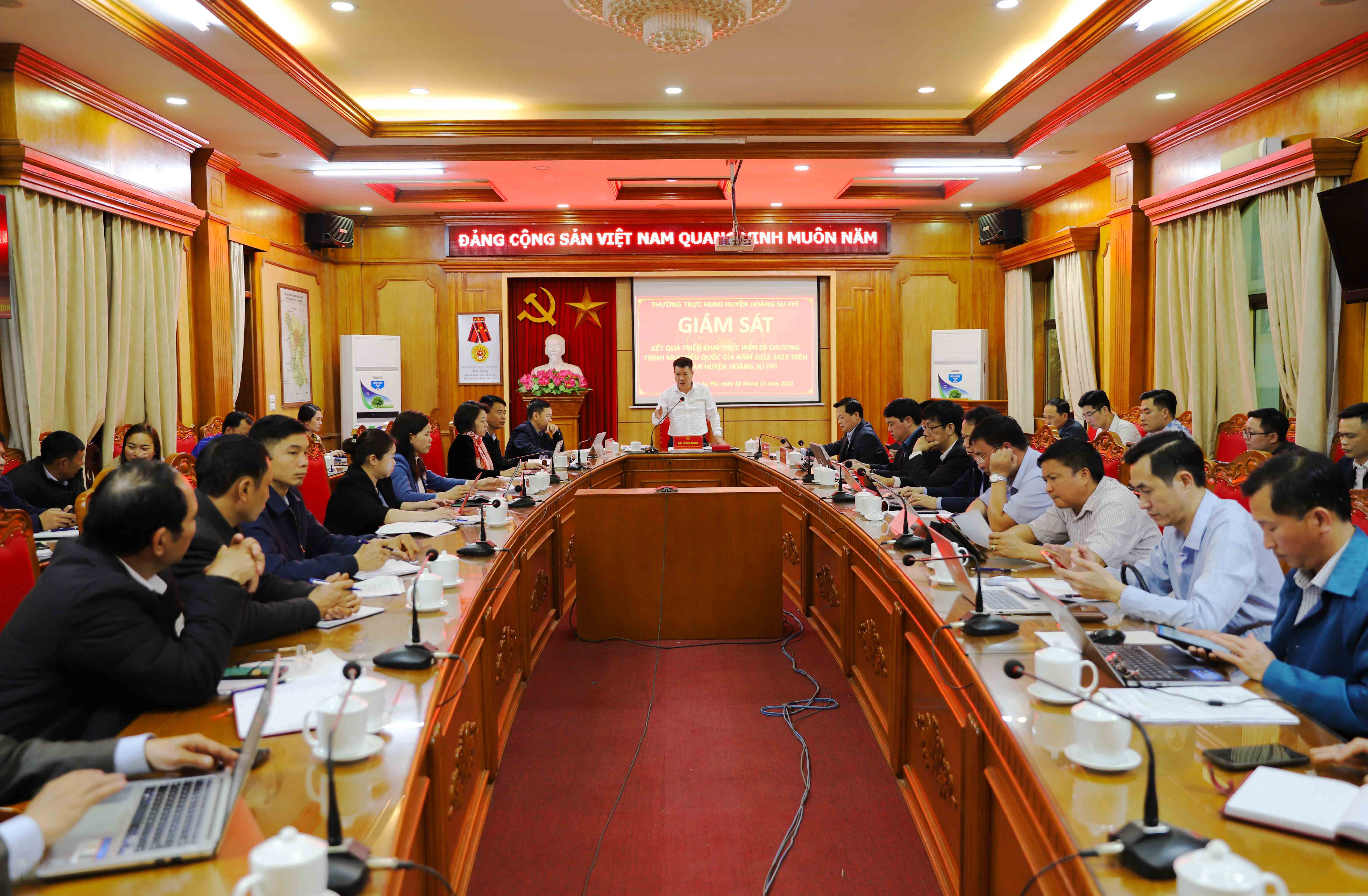 Thường trực HĐND huyện Hoàng Su Phì giám sát kết quả thực hiện 3 chương trình MTQG  năm 2022-2023 trên địa bàn huyện