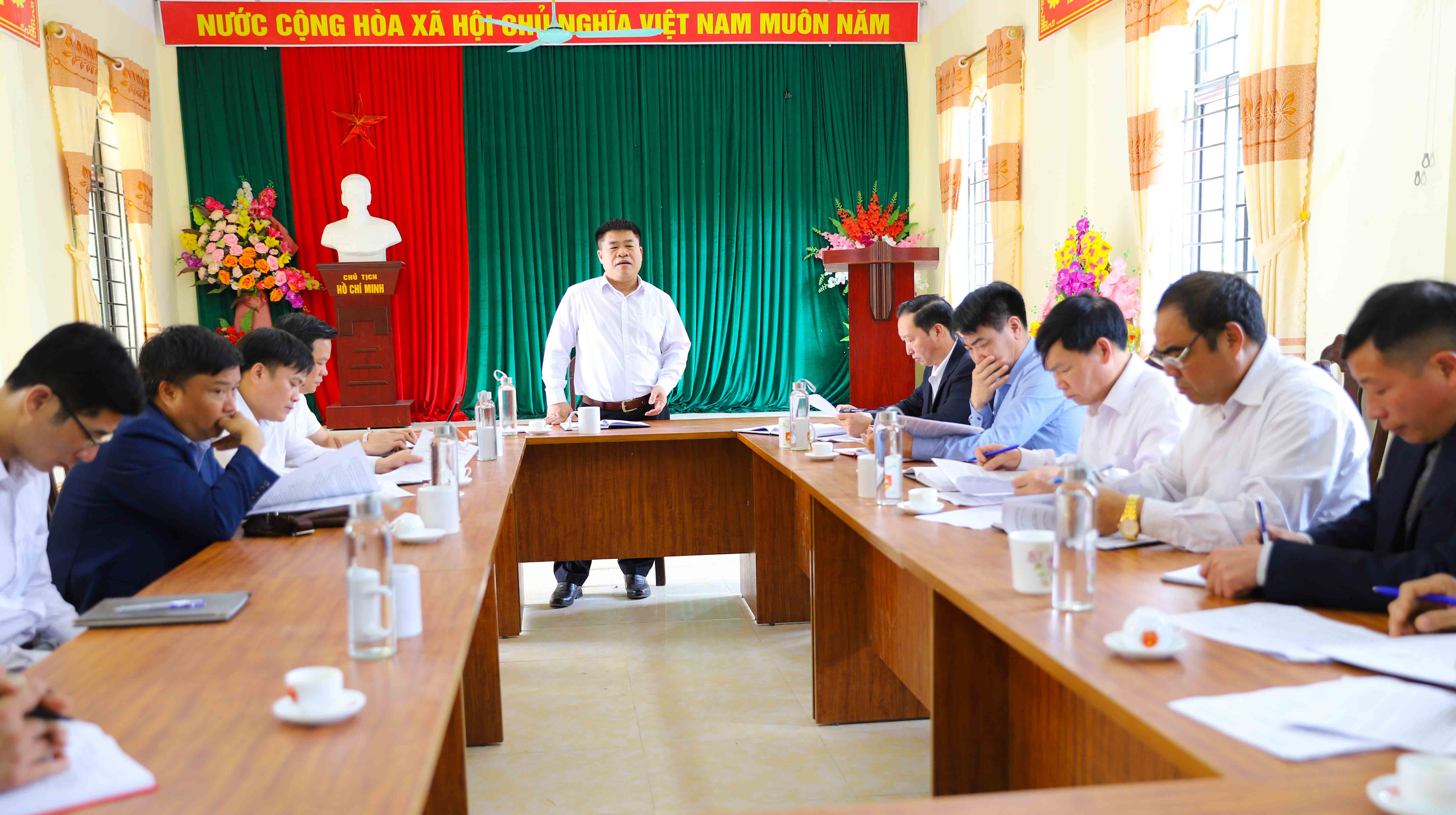 Văn phòng NTM tỉnh làm việc tại xã Nậm Dịch