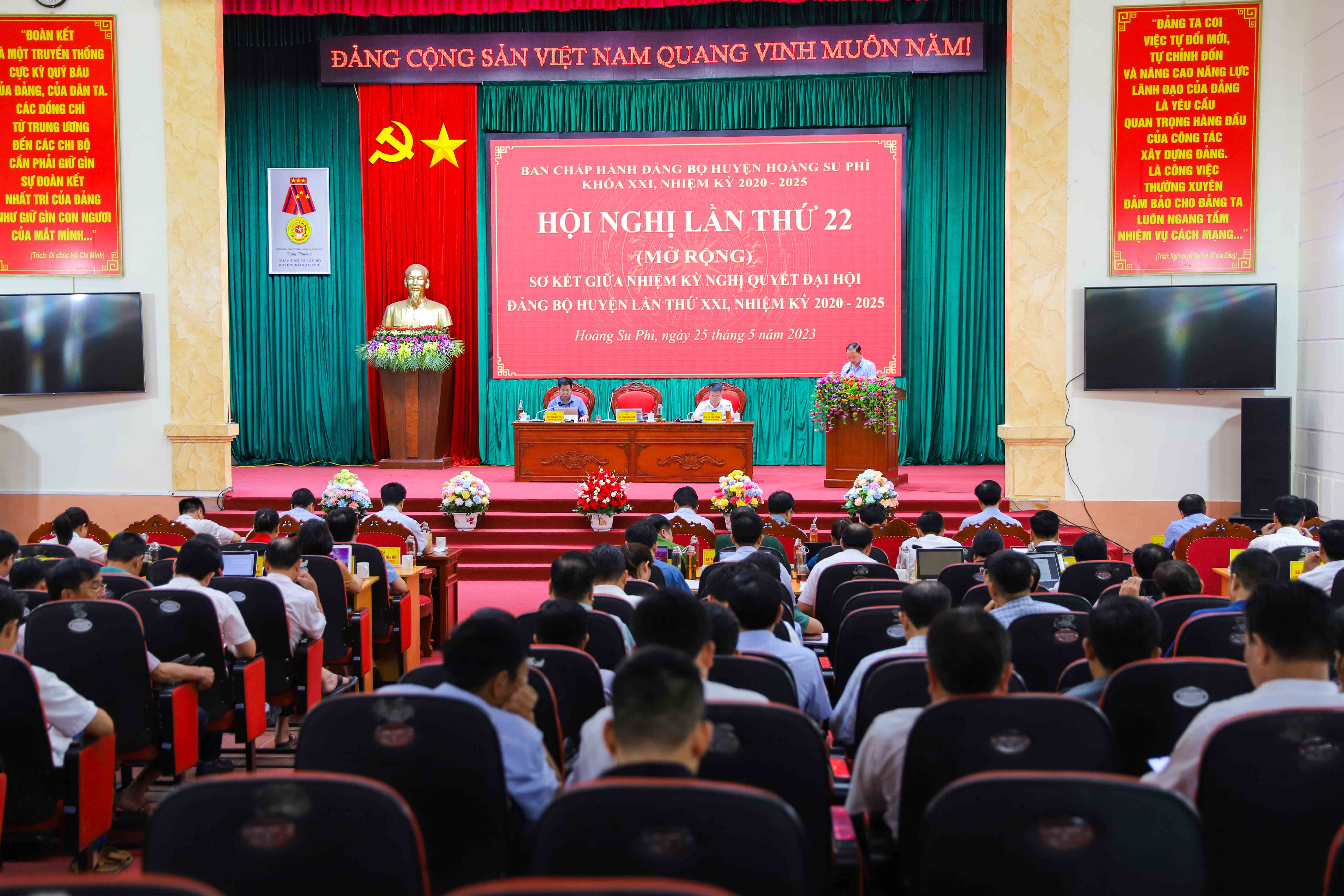 Hoàng Su Phì: Hội nghị sơ kết giữa nhiệm kỳ Đại hội Đảng bộ huyện lần thứ XXI, nhiệm kỳ 2020-2025
